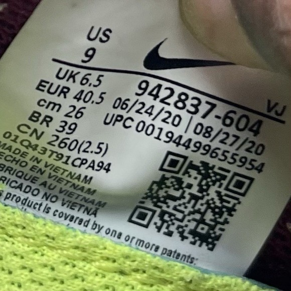 Nike Sneakers Womens 9 Free RN 2018 942837-604 Purple Athletic Running Gym Shoes - Picture 8 of 10